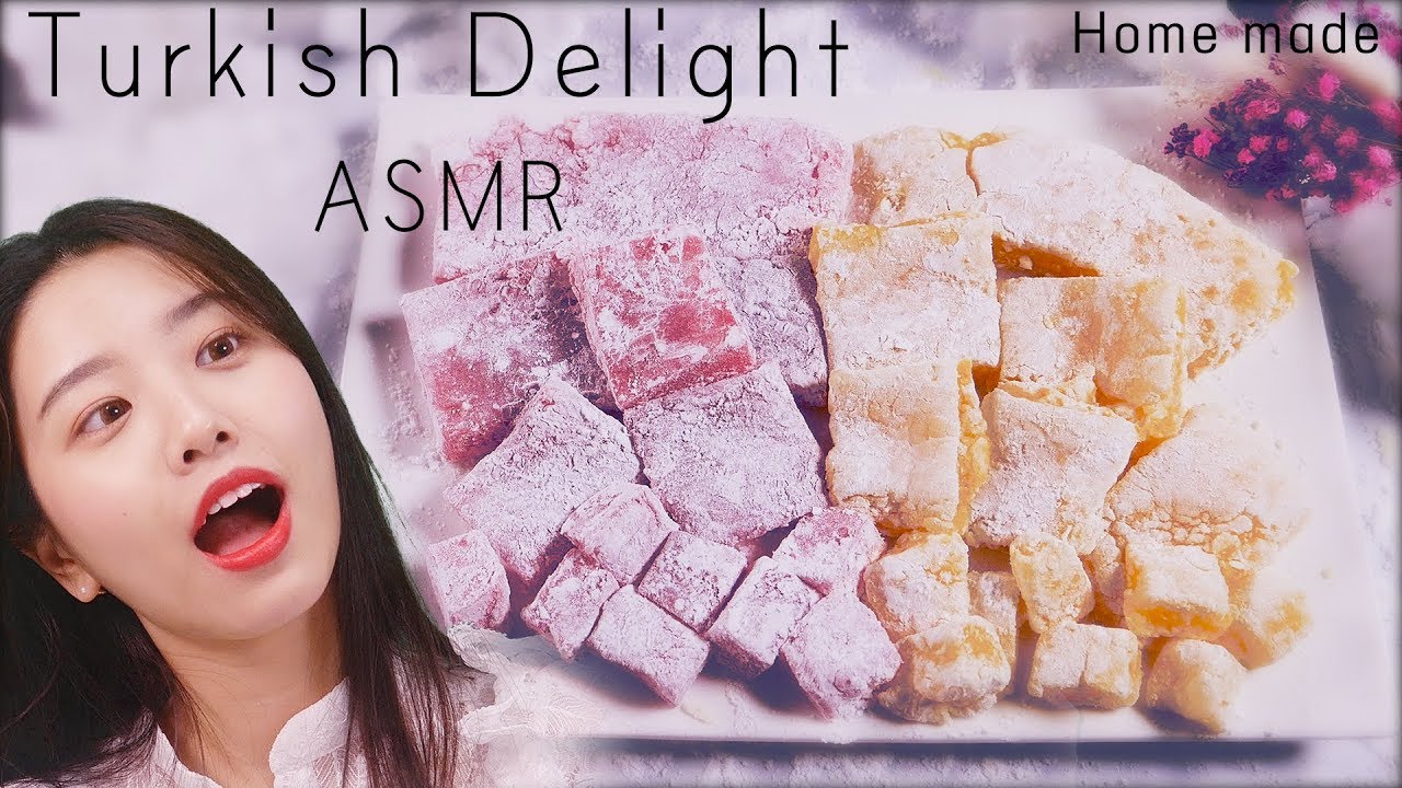 亲自制作的电影中的食物！土耳其软糖ASMR吃播[ASMR]-助眠云视听